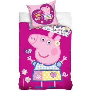 Peppa Pig Dekbedovertrek 140x200cm 100% katoen kussensloop 90x70cm