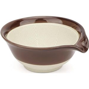 GTB® Scheerkom - Scheerkwast - Scheerkop - Baardscheermes met brede mond - 15x6cm - Bruin