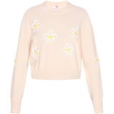 myMo - Jumper - Cropped Trui - Met Bloemenborduursel