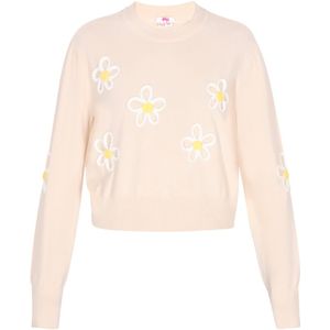 myMo - Jumper - Cropped Trui - Met Bloemenborduursel