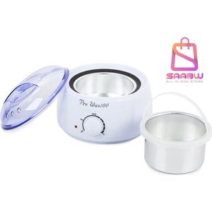 Waxverwarmer –Pro-wax 100– geschikt voor harde en zachte wax in blikjes – Waxsmelter – Ontharingstool – Ontharingsapparaten – Ontharing – Wit – 19949