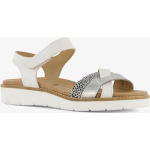 Hush Puppies leren dames sandalen wit zilver - Maat 42 - Uitneembare zool