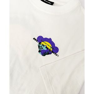 T-shirt - Oversized Fit - 92% Katoen - Zeefdruk op Borst en Rug