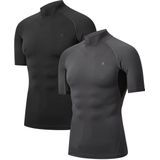 DANISH ENDURANCE - Compressie Top - Zwart - Onderlaag Shirt - 2-Pack