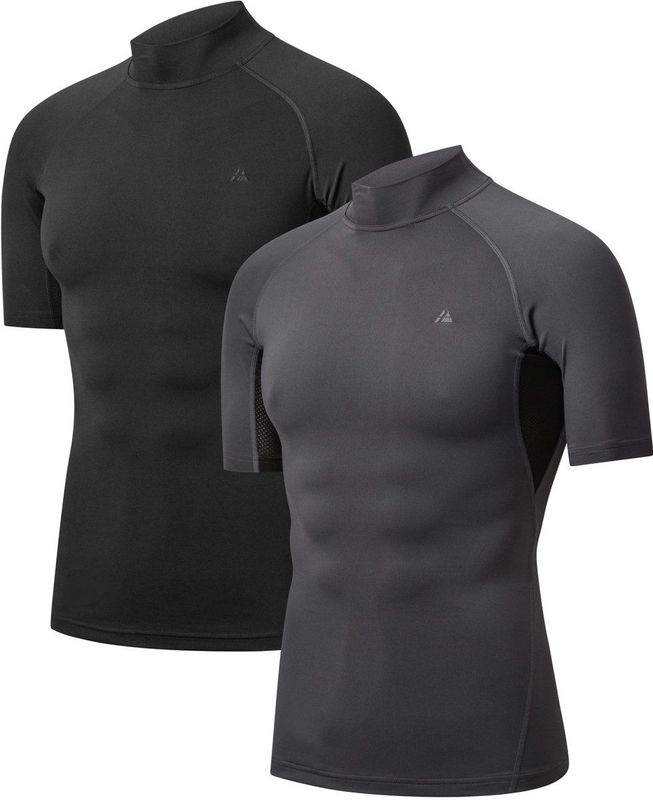 DANISH ENDURANCE - Compressie Top - Zwart - Onderlaag Shirt - 2-Pack