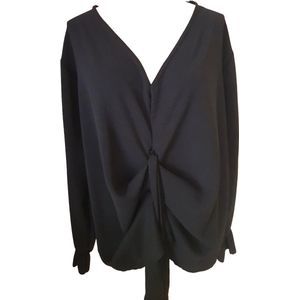 Dames blouses met ophaal zwart One size