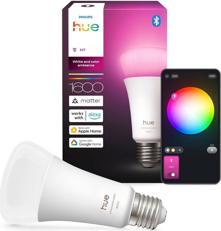 Philips - Hue Smart Lamp - E27 - Peer A67 - Mat - White & Color Ambiance - Zigbee