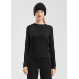 QS - Shirt - Zwart - Lange Mouw - Slanke Pasvorm