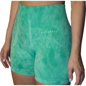 Fittasstic Sportswear Tie Dye Shorts Green - Groen - M