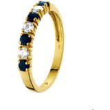 Ring Saffier En Zirkonia 14K Geelgoud