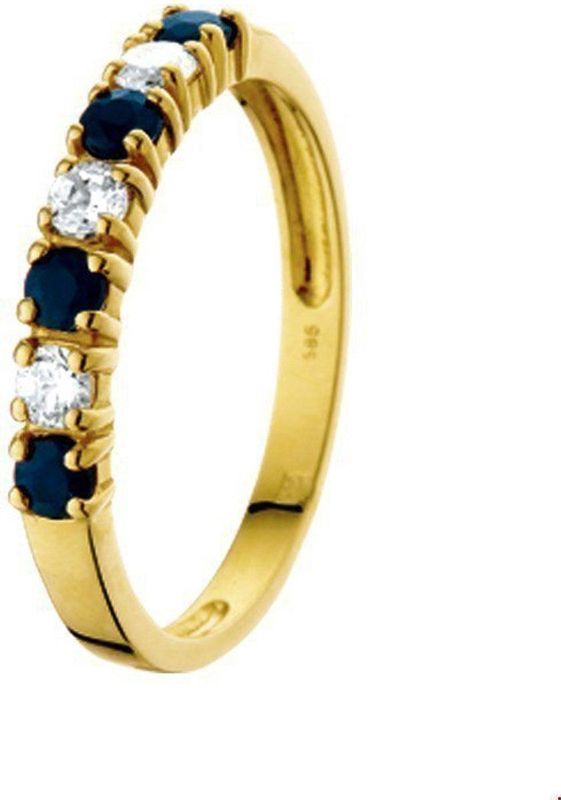 Ring Saffier En Zirkonia 14K Geelgoud