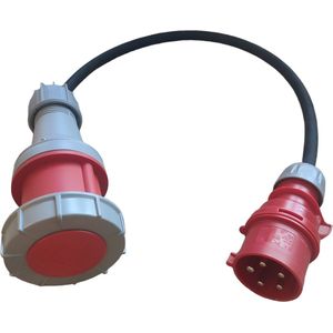 CEE verloopkabel 32A - 63A 400V 1 meter lang