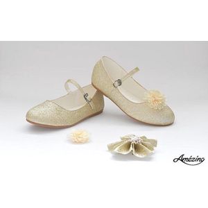 Ballerina schoenen-glitterschoenen meisje-prinsessen schoenen-gespschoen kind-dansschoen meisje-bruidsschoen kind-mt 29