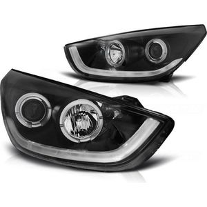 Koplampen met parkeerlicht HYUNDAI TUCSON IX35 10-13 ZWART TUBE LIGHT