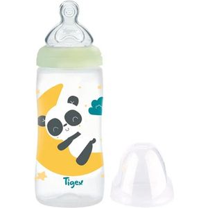 Tigex- TRANSITION+ fles 300ml- Fosforescerende nacht- panda 0-6 maanden