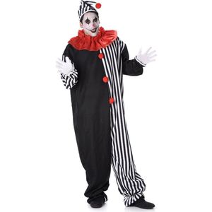 Karnival Costumes Clown Kostuum Halloween Kostuum Heren Halloween Kostuum Volwassenen Carnavalskleding Heren Carnaval - Polyester - Maat XL - 3-Delig Jumpsuit/Hoed/Handschoenen