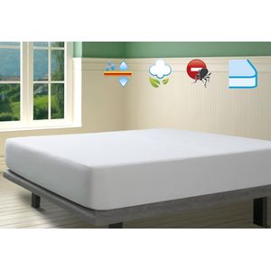 SAVEL – Waterdichte en ademende, 100% katoenen badstof matrasbeschermer  – 90x200cm