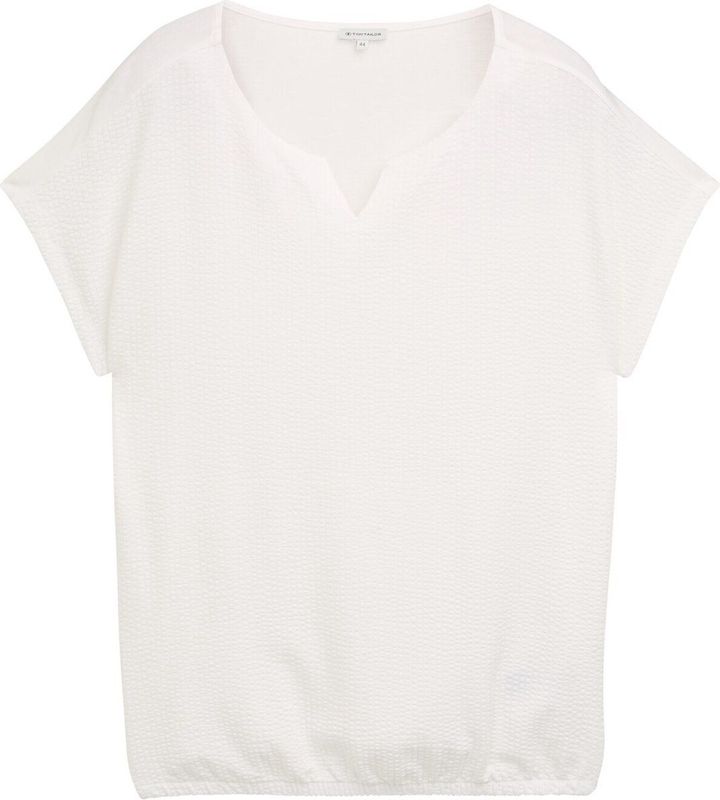 TOM TAILOR - 10315 - T-shirt - Whisper White - Dames - Grote Maten
