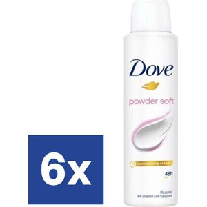 Dove Powder Soft Deo Spray - 6 x 150 ml