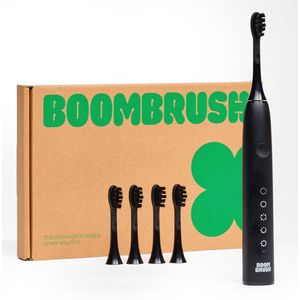 Elektrische Sonische Tandenborstel met 90 Dagen Batterij en 5 Borstelkopjes - Zwart