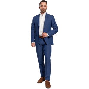 Suitable - Kostuum Argon Blauw - Heren - Maat 52 - Slim-fit