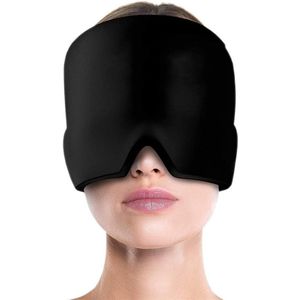 Slaapmasker - Verkoelende Hoofdbedekking voor Het Slapen - Microverzwaarde Oogbescherming - Elastische Verduisterende Oogbescherming - Herbruikbare Oogbescherming - Reisoogbescherming met Verkoelende/Verwarmde Gelpad