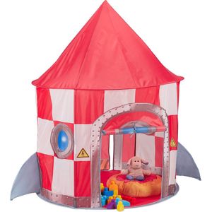 Relaxdays speeltent raket - kindertent binnen - kinderspeeltent - kinderkamer - speelhuis