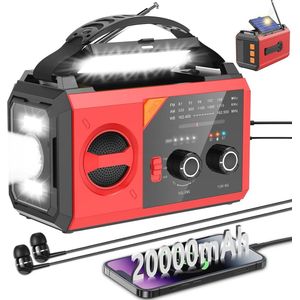 Draagbare 20000 mAh Weerradio met Draadloze Luidspreker en Zonne-energie