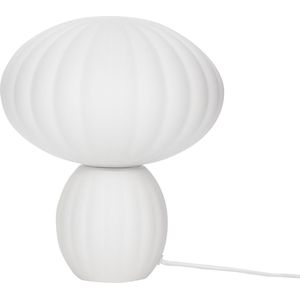 HÜBSCH INTERIOR - Witte tafellamp van melkglas, opaalglas - ø23xh28cm