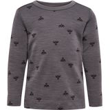 Hummel - Shirt - Donkergrijs/Zwart - Lange Mouw - Normale Pasvorm