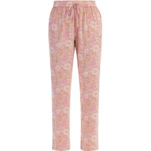 Usha - Harembroek - Beige - Bloemenprint - Gedrapeerd - Lang/maxi - Loosefit - High waist