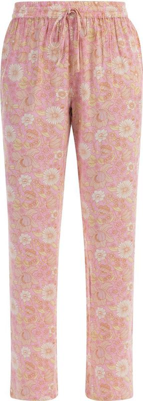 Usha - Harembroek - Beige - Bloemenprint - Gedrapeerd - Lang/maxi - Loosefit - High waist