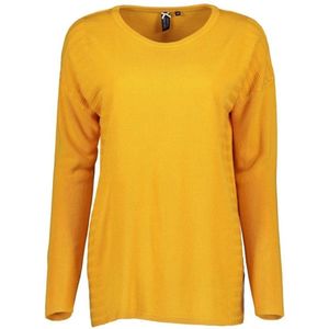 Blue Seven dames trui - trui geel / honing - trui dames - ronde hals - 247565 - maat 3XL