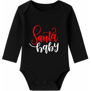 Romper Santa Baby - zwart - lange mouw