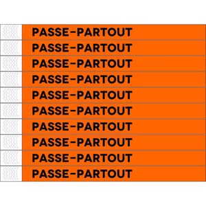 CombiCraft Standaard Bedrukte Polsbandjes PASSE-PARTOUT - Oranje - 50 stuks