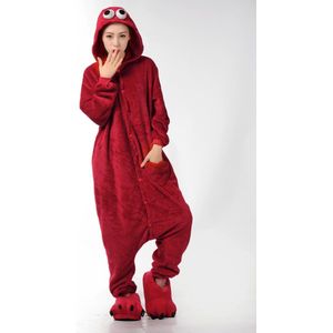 Rode Beer onesie maat L - Dieren – Verkleedkleren - dames - heren - Huispak - Carnaval