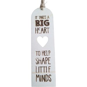 LBM boekenlegger juf/meester - It takes a big heart to shape little minds