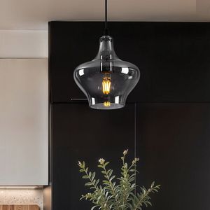 1-lichts hanglamp Trinidad met smoke glas - variant 3