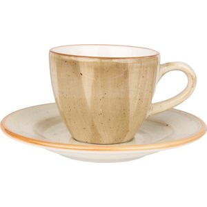 Bonna Aura Terrain - Espresso kopjes & schotel - 80 cc - Porselein - set van 6