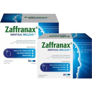Zaffranax Mentaal Welzijn 60 + 90 Capsules - Stress, Vermoeidheid, Emotioneel welzijn