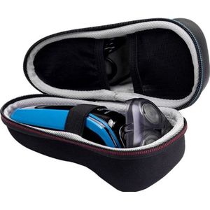 BukkitBow - Reistas - Hard Cover / Etui voor Philips Scheerapparaat – Zachte Binnenzijde - Carry Case – Zwart