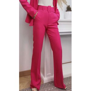Pantalon met riem | roze | maat M