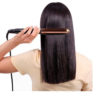 Straight & Curl Brilliance 2-in-1 Stijltang met ION Technologie en True-Titanium Gladmakende Platen - Anti-Pluis - 5 Temperatuurinstellingen - 150-235°C - RVS Behuizing - Krullen - Stijlen