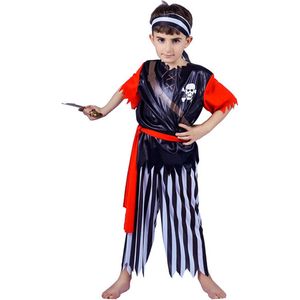 Piraat kostuum - Verkleedkleren - Carnavalskleding - Carnaval kostuum - Gestreept – Jongens – 10 tot 12 jaar