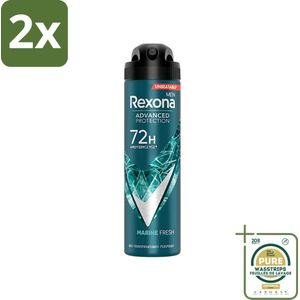Rexona Men - Deodorant Spray - Advanced Protection - Marine Fresh - Anti-Transpirant & Perspirant - 150ml - Voordeelverpakking - 2 stuks - Marine Geur - Zweetbescherming