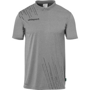 Uhlsport Score 26 Polo Heren - Donkergrijs Gemeleerd / Zwart | Maat: 3XL