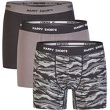 Happy Shorts - Boxershorts - Grijs - 3er-Pack - Jersey