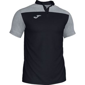 Joma Crew III Polo Heren - Zwart Grijs Gemeleerd