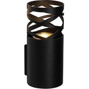 QAZQA arre - Design Wandlamp voor binnen - 1 lichts - Ø 80 mm - Zwart - Woonkamer | Slaapkamer | Keuken