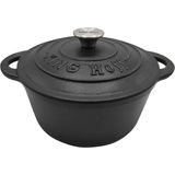 Kinghoff 1523 - Gietijzeren pan - zwart - 22 cm - 2.4 liter